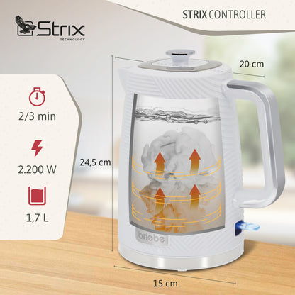 Briebe Elegance Set Tostadora Pan 2 Rebanadas + Hervidor Agua Eléctrico Inalámbrico + Batidora De Mano_2