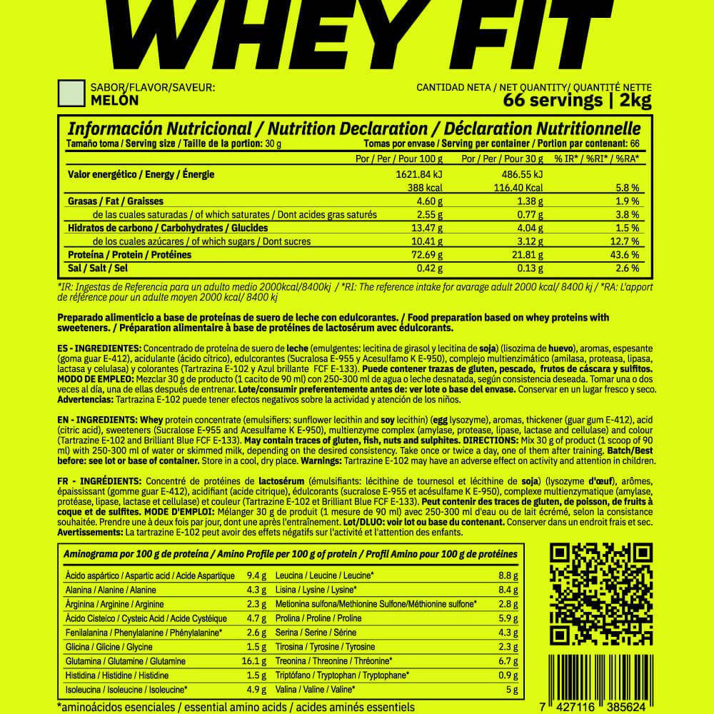 Whey Fit - 2kg - Melón - Aumenta La Masa Muscular - Masmusculo_4