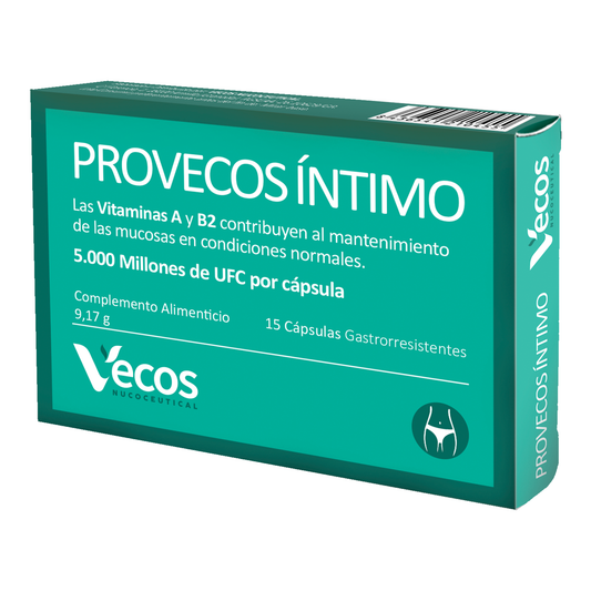 Provecos Íntimo Vecos 15 Cápsulas | Flora Vaginal, Confort Íntimo Y Equilibrio Microbiológico | Con Probióticos_0