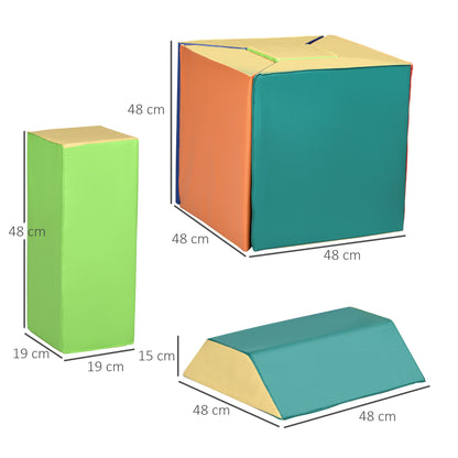 Homcom Juego De 5 Bloques De Espuma Para Niños De 12-36 Meses 48x19x48 Cm_2