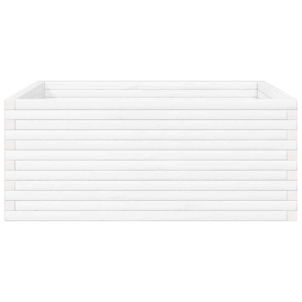 Jardinera Madera Maciza De Pino Blanco 110x110x46 Cm_5