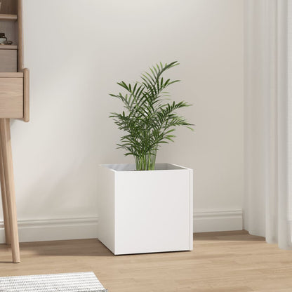 Jardinera Blanca 40x40x40 Cm De Madera De Ingeniería_1