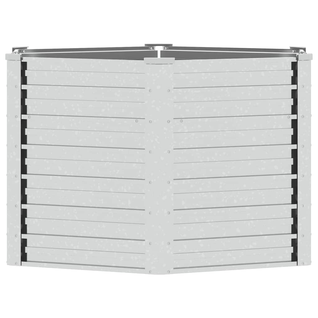 Arriate De Acero Galvanizado Plateado 129x77 Cm_5