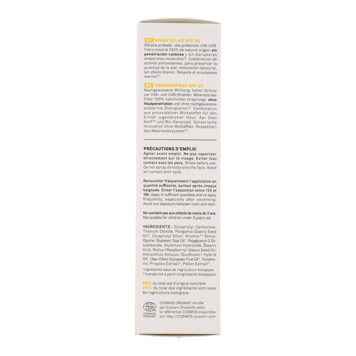 Spray solar Corporal SPF 50 Acorelle 100 ml