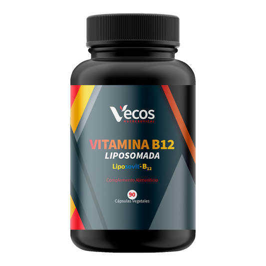 Vitamina B12 1000 Μg Liposomal Vecos 90 Cápsulas | Energía Y Reducción Del Cansancio | Metilcobalamina Pura_0