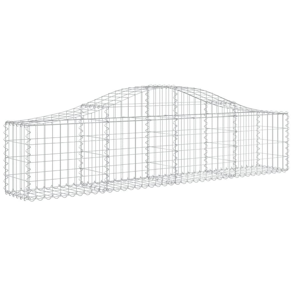 Cestas De Gaviones 12 Uds Forma De Arco Hierro 200x30x40/60 Cm_2