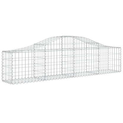 Cestas De Gaviones 12 Uds Forma De Arco Hierro 200x30x40/60 Cm_2
