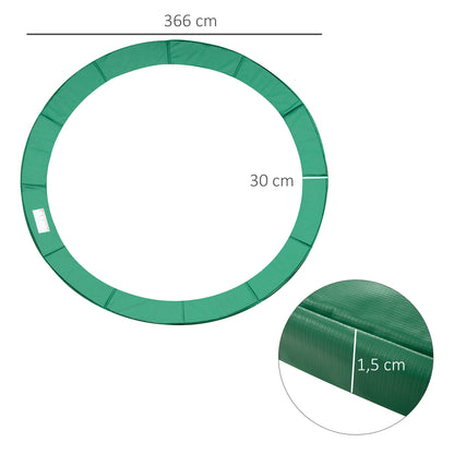 Cojín Borde Para Cama Elástica Homcom Verde Ø366 Cm_2