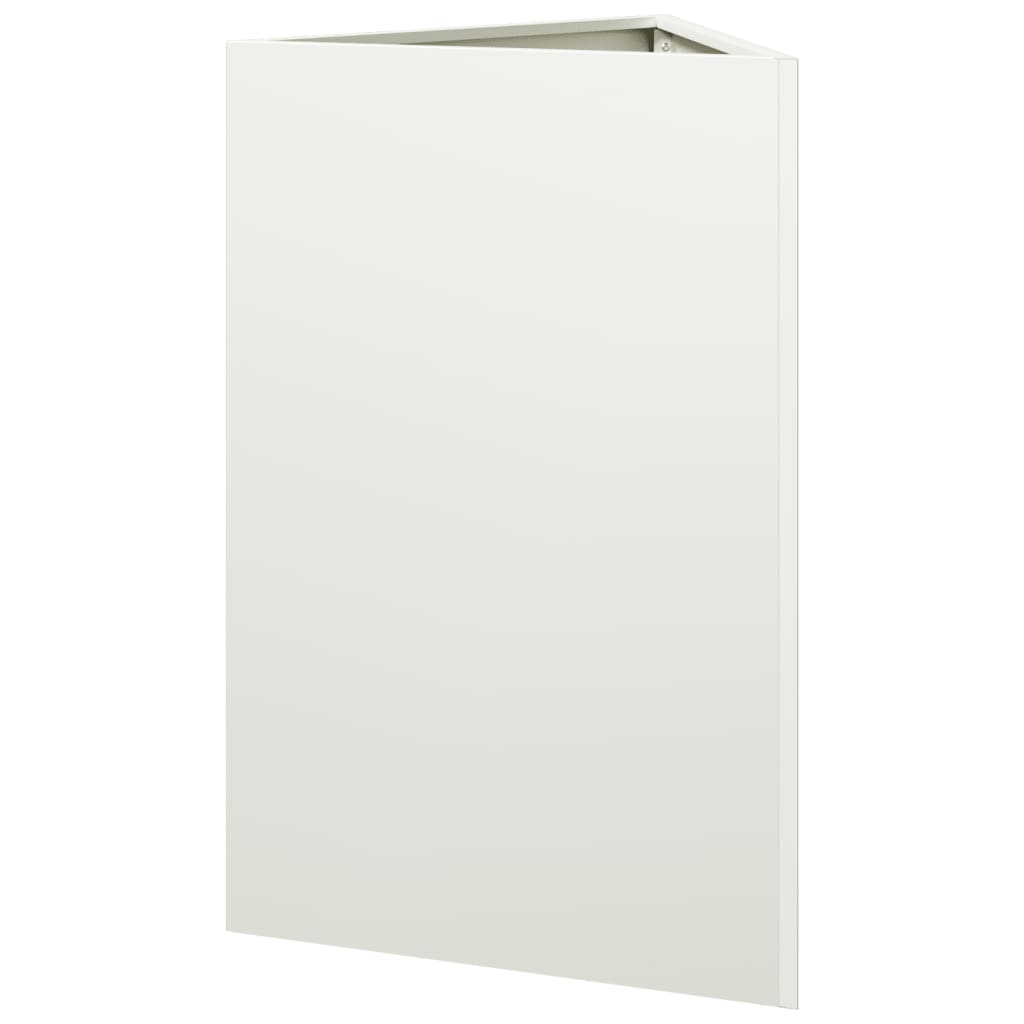 Jardinera Triangular Acero Blanco 50x43x75 Cm_5