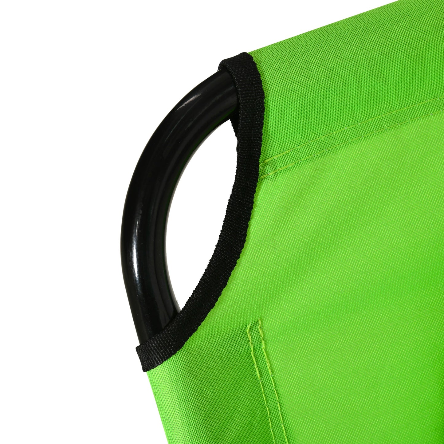 Outsunny Tumbona Plegable De Jardín Con Respaldo Ajustable Almohada Acero Verde_3