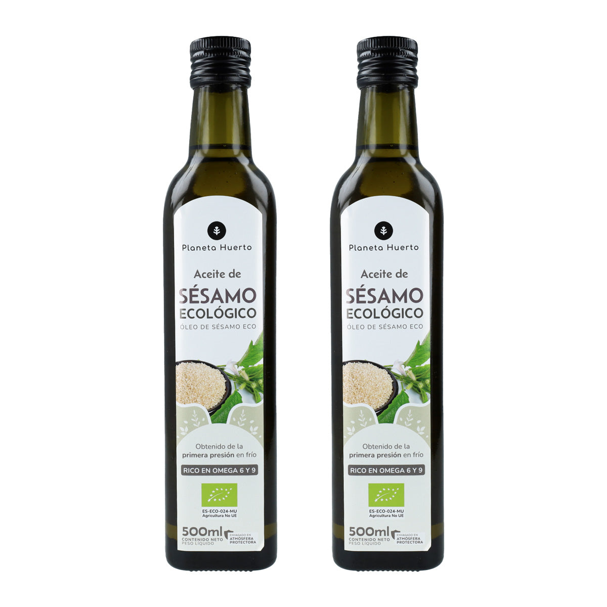 Pack 2x Aceite de Sésamo prensado en frío ECO Planeta Huerto 500 ml