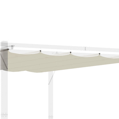 Outsunny Cubierta Para Pérgola Retráctil 3,5x2,6 M Para Marco De 4x3 M Crema_4