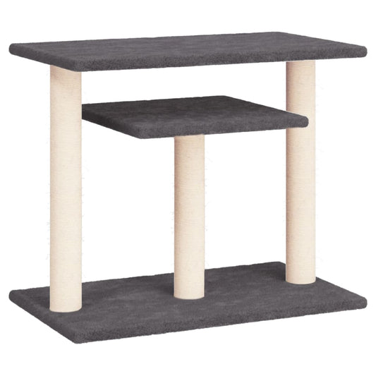 Postes Rascadores Para Gatos Con Plataformas Gris Oscuro 62,5cm_0