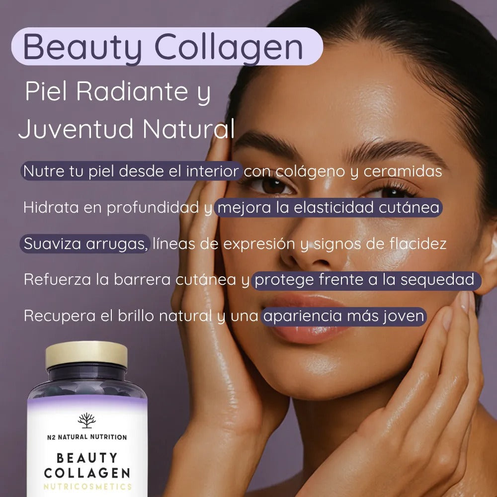 Beauty Collagen + Retinol + Ceramidas 45 días Antiedad N2 Natural Nutrition 90 cápsulas