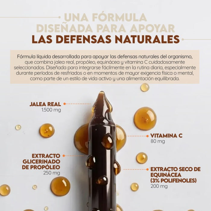 Jalea Real + Própolis + Equinácea 30 días Inmunidad N2 Natural Nutrition 30 viales