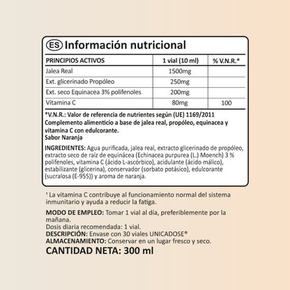 Jalea Real + Própolis + Equinácea 30 días Inmunidad N2 Natural Nutrition 30 viales
