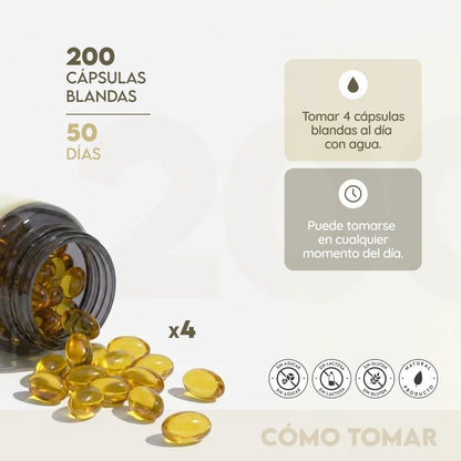 Aceite de Onagra + Vit. E 50 días Hormonas N2 Natural Nutrition 200 perlas