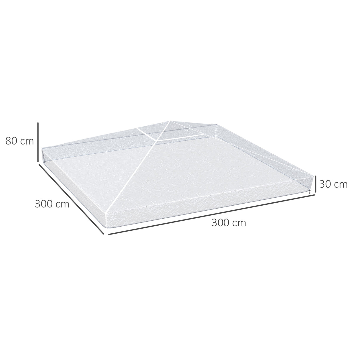 Outsunny Cubierta Protectora Para Gazebo 3x3 M Cubierta Impermeable Para Pérgola_2