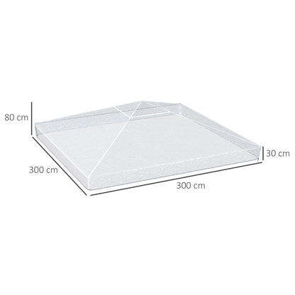 Outsunny Cubierta Protectora Para Gazebo 3x3 M Cubierta Impermeable Para Pérgola_2