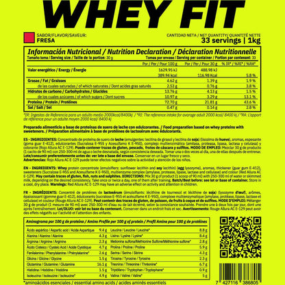Whey Fit - 1kg - Fresa - Aumenta La Masa Muscular - Masmusculo_4