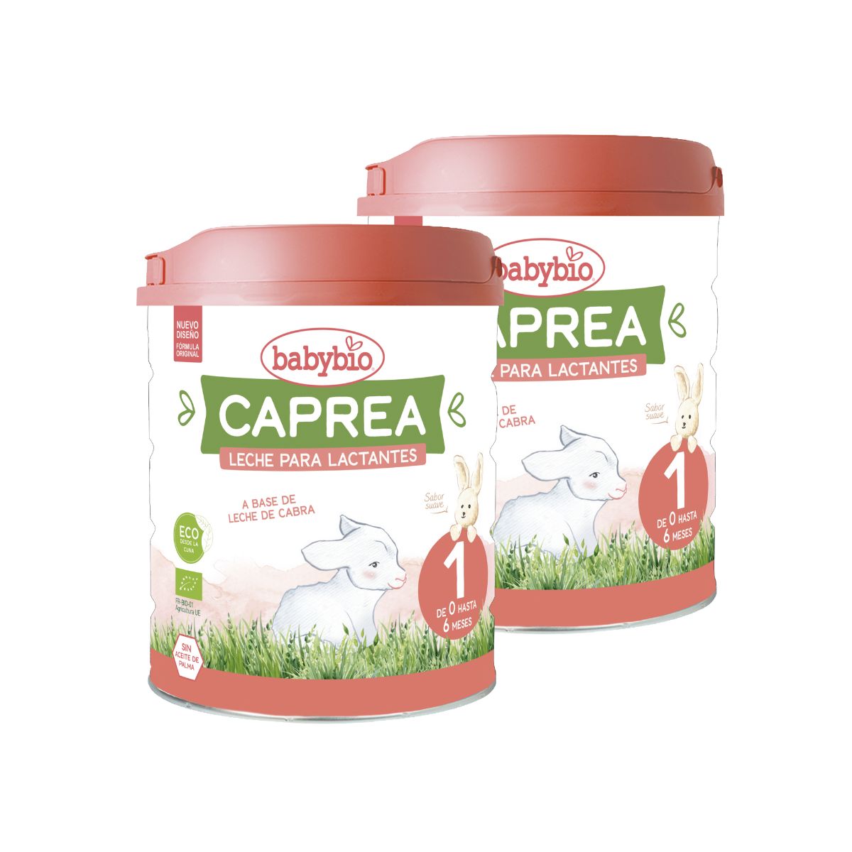 Pack 2x Leche de Cabra BIO Caprea 1 (0 a 6 meses) Ecológica, 800 g. Babybio