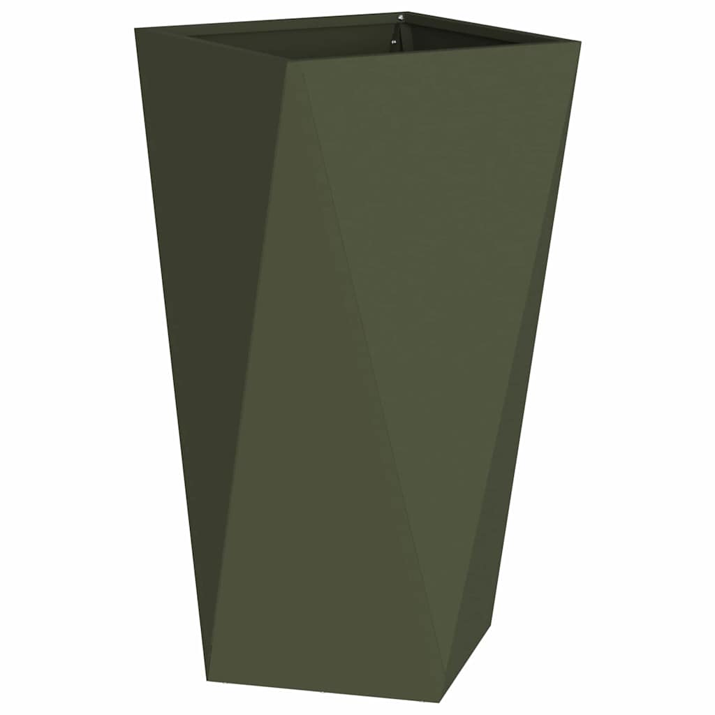 Jardinera 2 Pcs Verde Oliva 40 X 40 X 75 Cm Acero_4