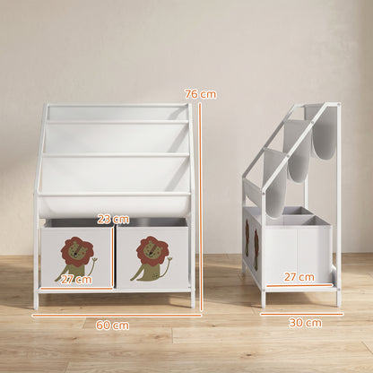 Estante Infantil Aiyaplay Metal, Tecido Não Tecido Branco 60x30x76 Cm_2