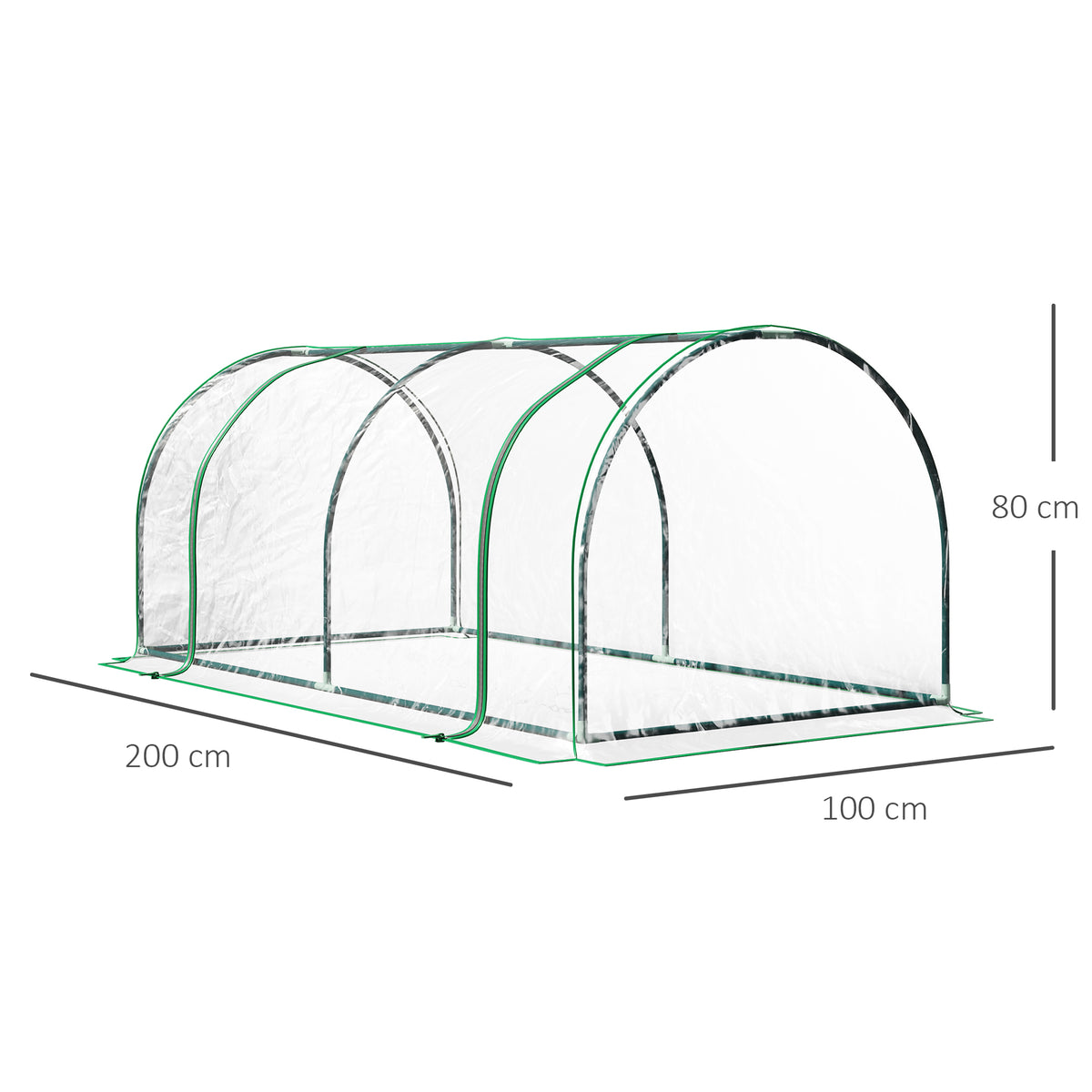 Outsunny Invernadero Caseta 200x100x80 Cm Para Jardín Terraza Cultivo De Plantas_2