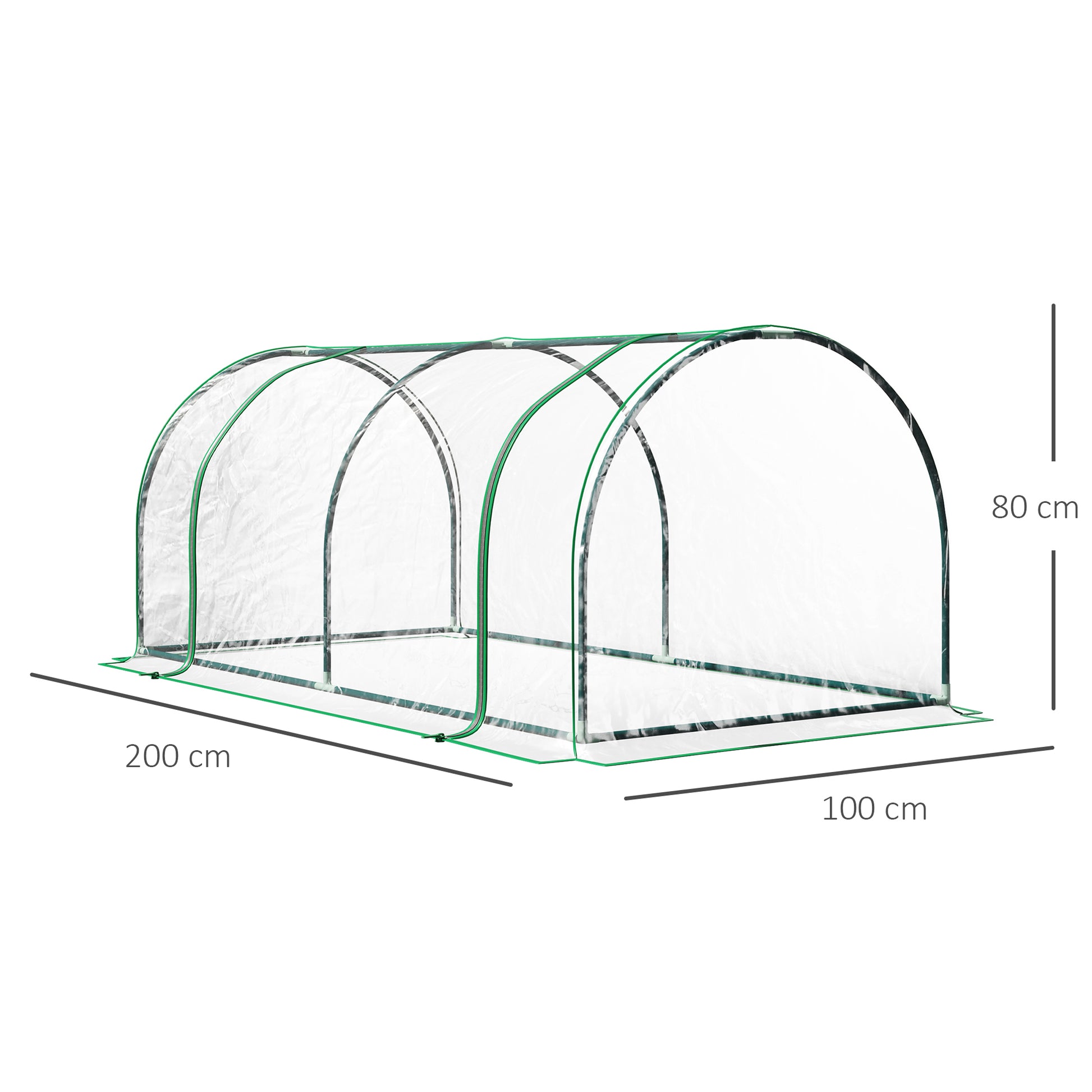 Outsunny Invernadero Caseta 200x100x80 Cm Para Jardín Terraza Cultivo De Plantas_2