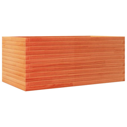 Jardinera De Madera Maciza De Pino Marrón Cera 110x60x46 Cm_0