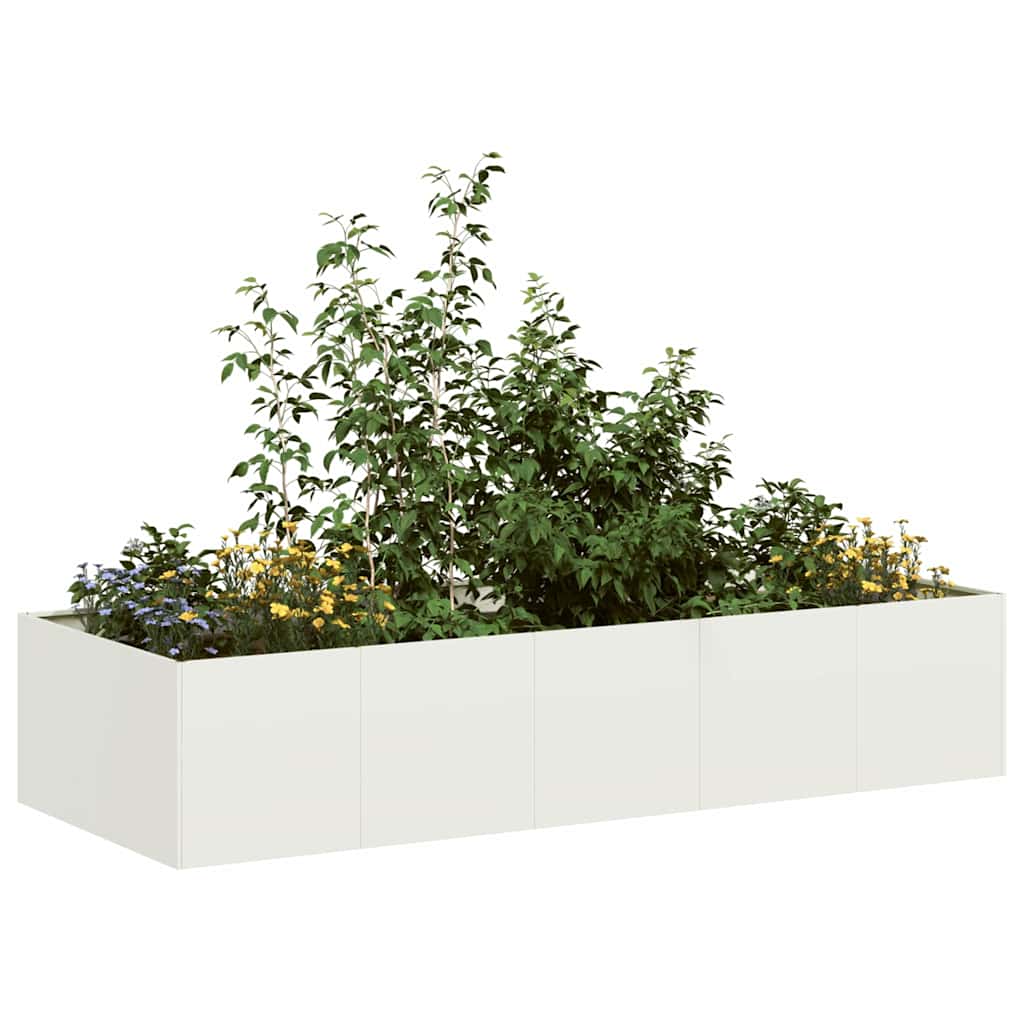 Jardinera Acero Blanco 200x80x40 Cm_1