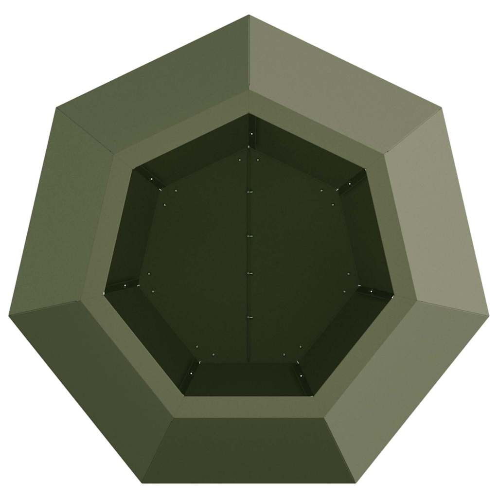 Jardinera Verde Oliva 50 X 50 X 40 Cm Acero_5
