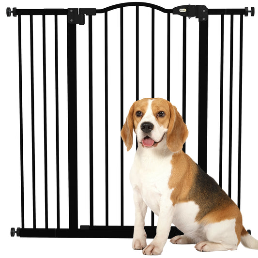 Pawhut Barrera Para Perros Con Ancho Ajustable 74-100 Cm Negro_0