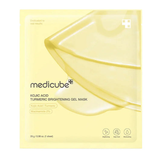 4x Mascarilla facial Kojic Acid Turmeric Brightening Gel Mask Medicube 28 g