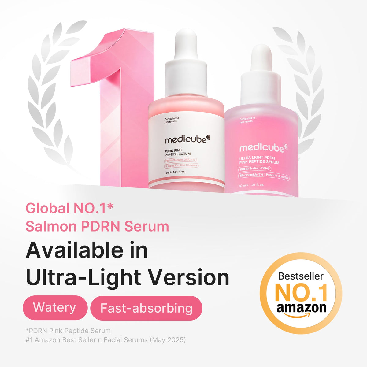 PDRN Pink Peptide Serum Ultra Light Medicube 30 ml