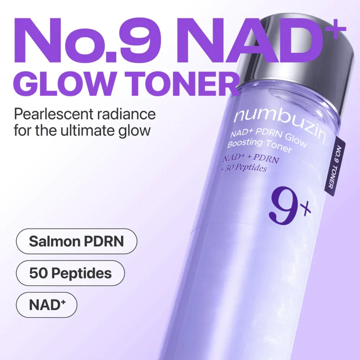 No.9 NAD+ PDRN Glow Boosting Toner Numbuzin 150ml