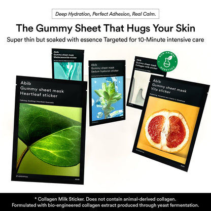Gummy Sheet Mask Collagen Milk Sticker Abib