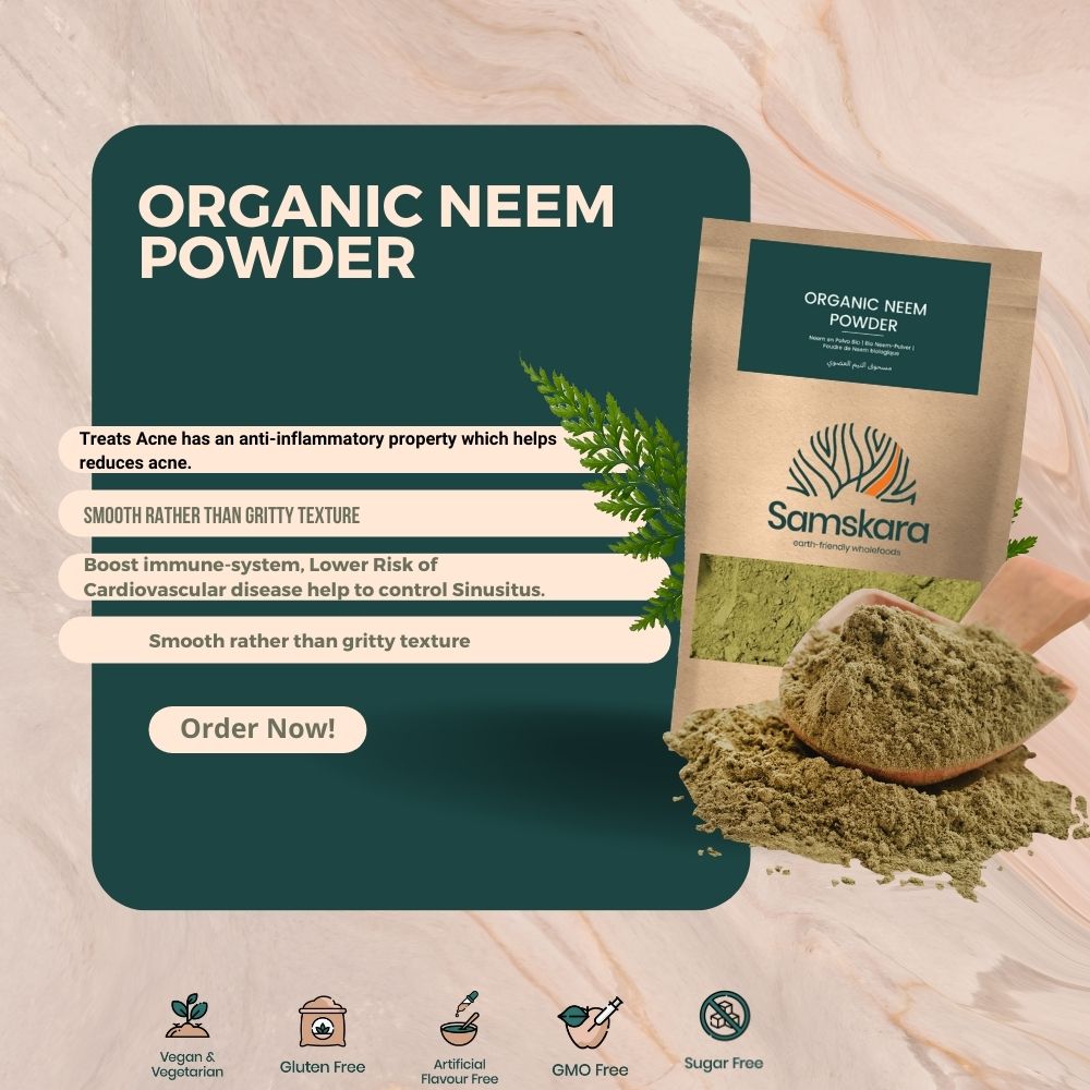 Hojas De Neem En Polvo Bio - 100g | Superalimento Ecológico Vegano Para Batidos, Smoothies Y Zumos_5