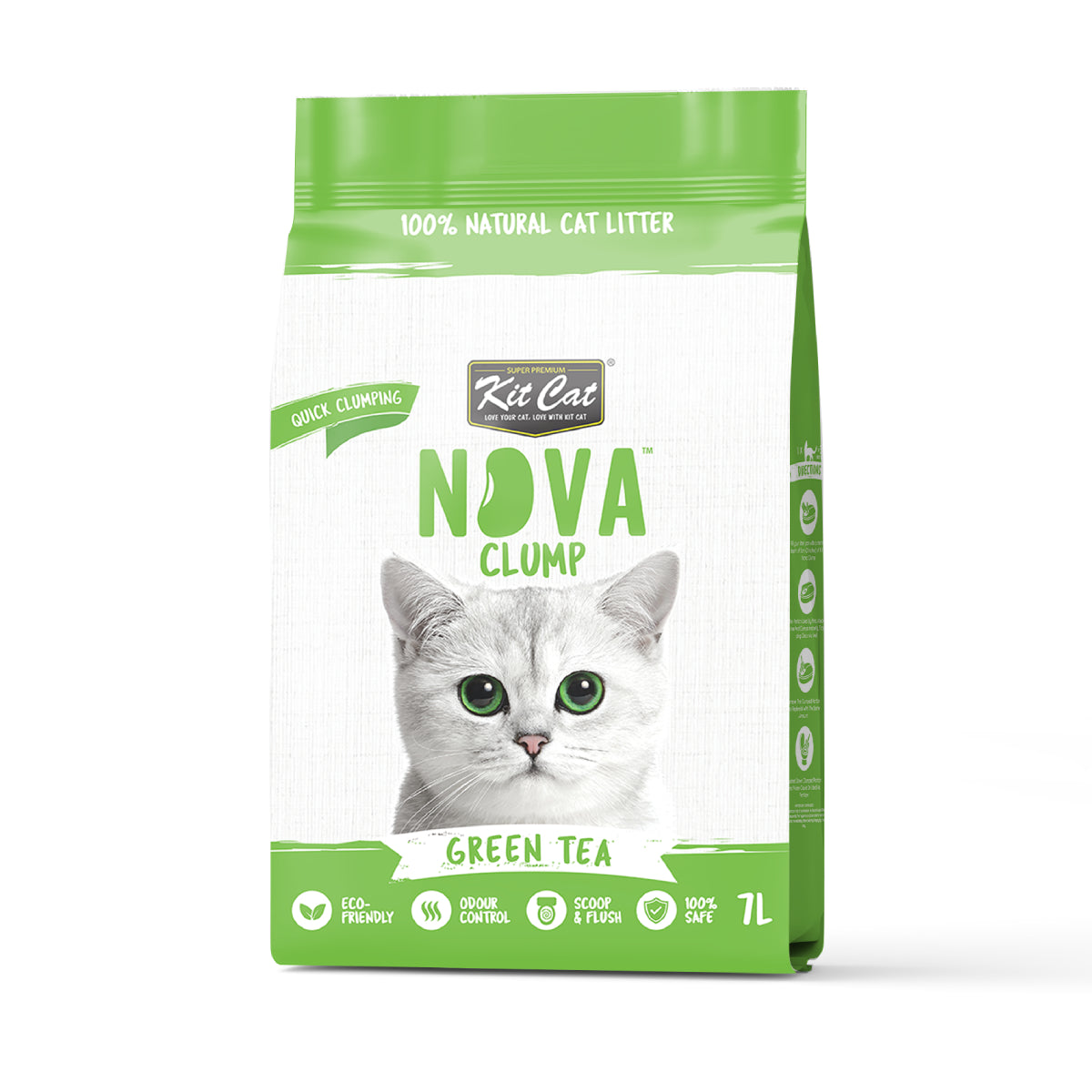 Pack 2x Kit Cat Arena Eco Nova Pack Ahorro - Green Tea 7 L Arena para gatos