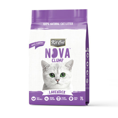 Pack 12 Kit Cat Arena Eco Nova Clump - Lavender 7 L Arena para gatos - Floral Suave y Relajante