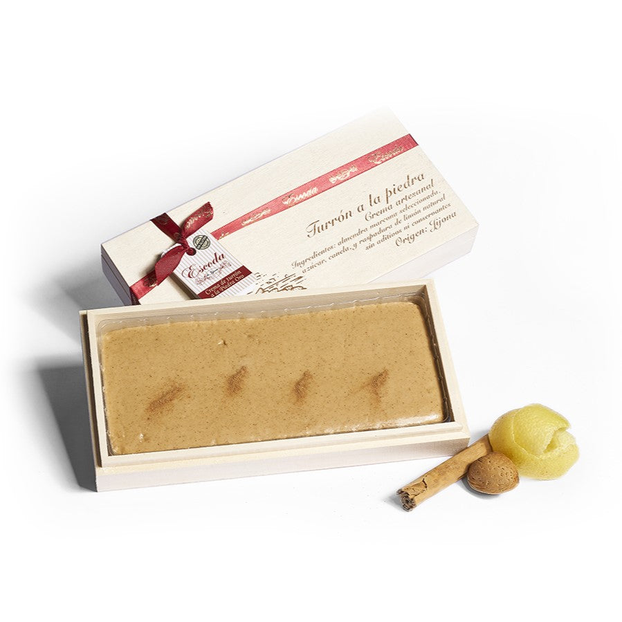 Turrón a la Piedra Oro 300g en caja de madera_0