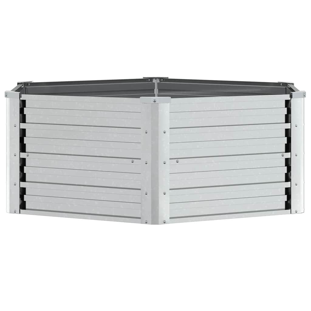 Arriate De Acero Galvanizado Plateado 129x45 Cm_2