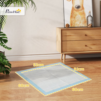 Pawhut Empapadores Para Perros 80 Unidad 60x60 Cm Diseño De 6 Capas Azul_2