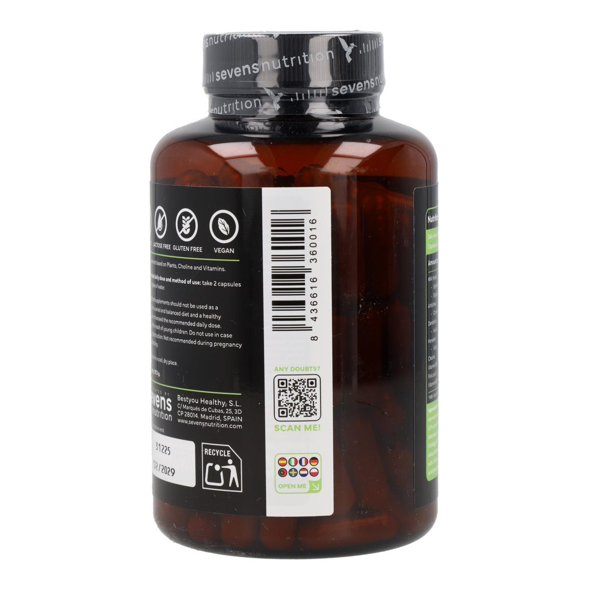 Cardo Mariano Detox Sevens Nutrition 120 cápsulas