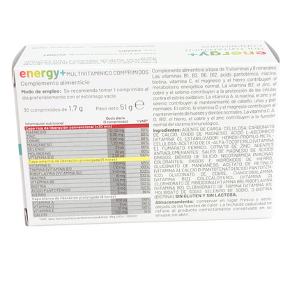 Energy+ Multivitamínico Con Liberación Prolongada – 11 Vitaminas Y 8 Minerales Para Energía Y Recuperación_1