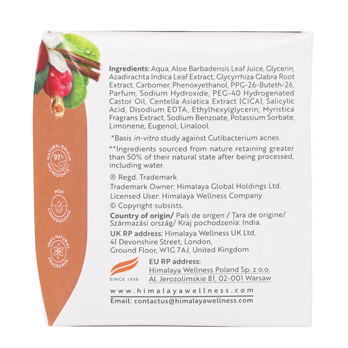 Gel hidratante Acne Clear Himalaya 50 ml