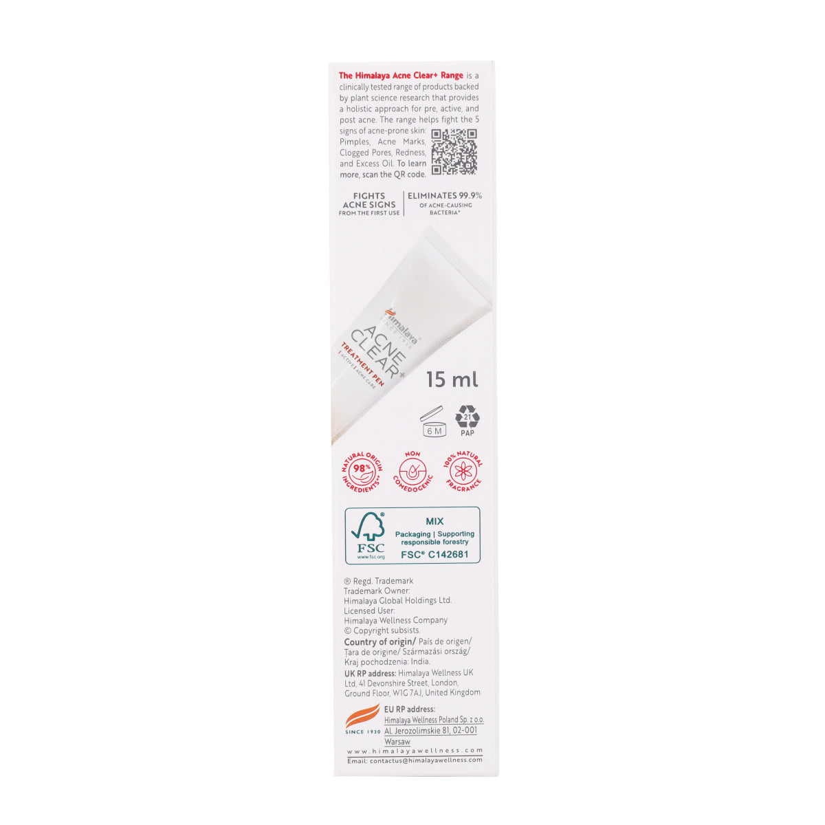 Lápiz Treatment Acne Clear Himalaya 15 ml
