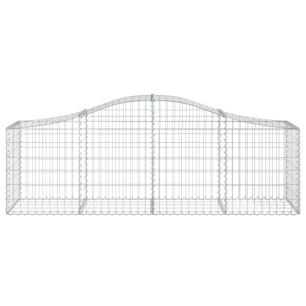 Cestas De Gaviones 9 Uds Forma De Arco Hierro 200x50x60/80 Cm_3