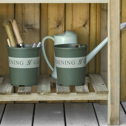 Outsunny Huerto Urbano De Madera Con Estante 91x51x76 Cm Para Cultivos Plantas_4
