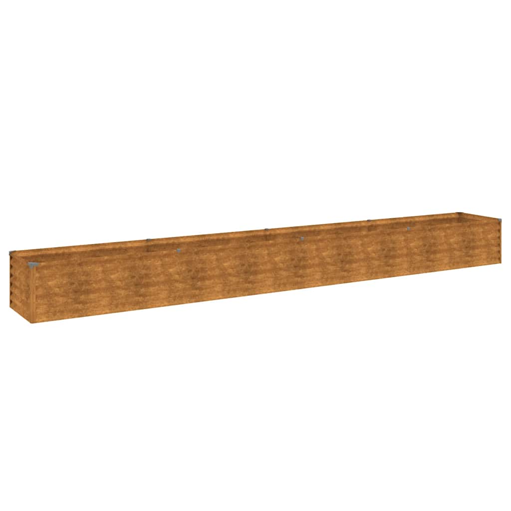 Jardinera Elevada De Acero Corten 386x50x36 Cm_0